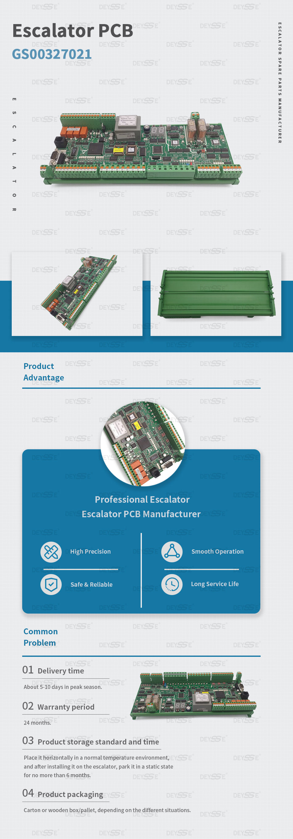 Escalator PCB KM51070342G01 Redesign EMB501 GS00327021