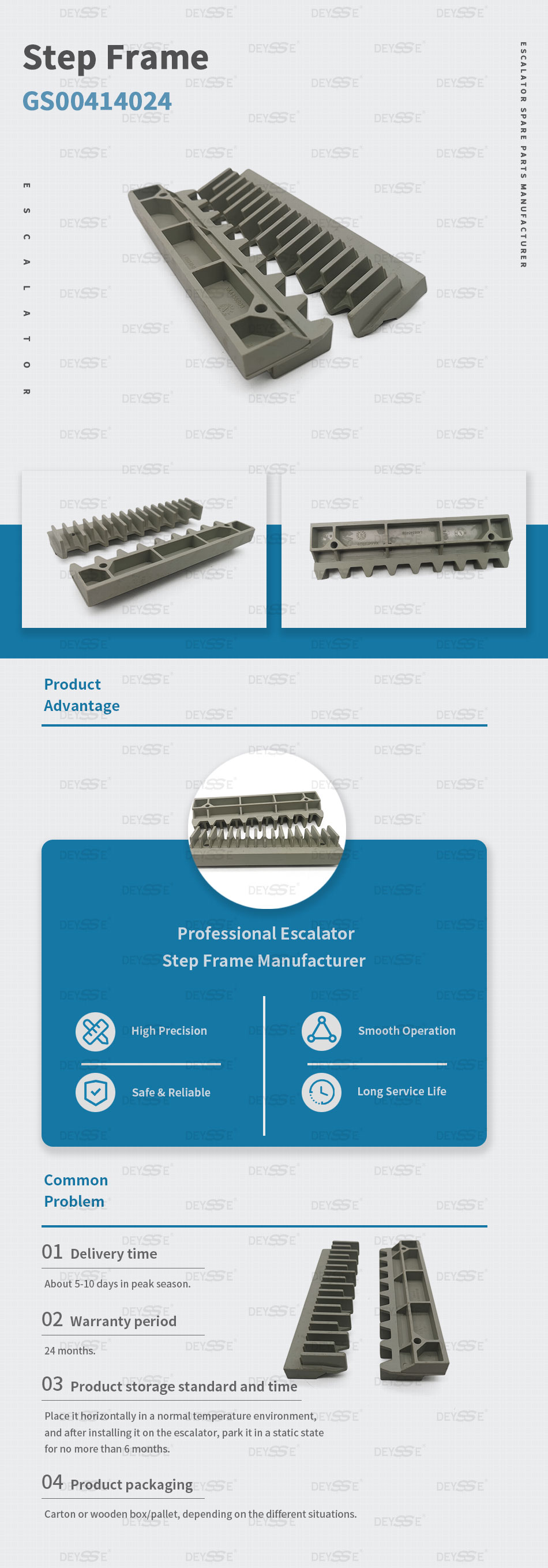 Escalator Demarcation Strip OEM XAA455BD3 Size 154*41.5/33.5mm  Escalator Demarcation Line Escalator Parts 