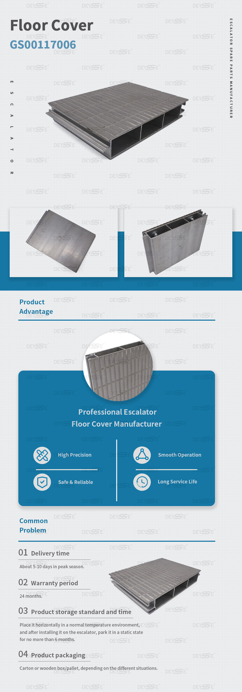 Escalator Floor Cover Stainless Steel GS00117006