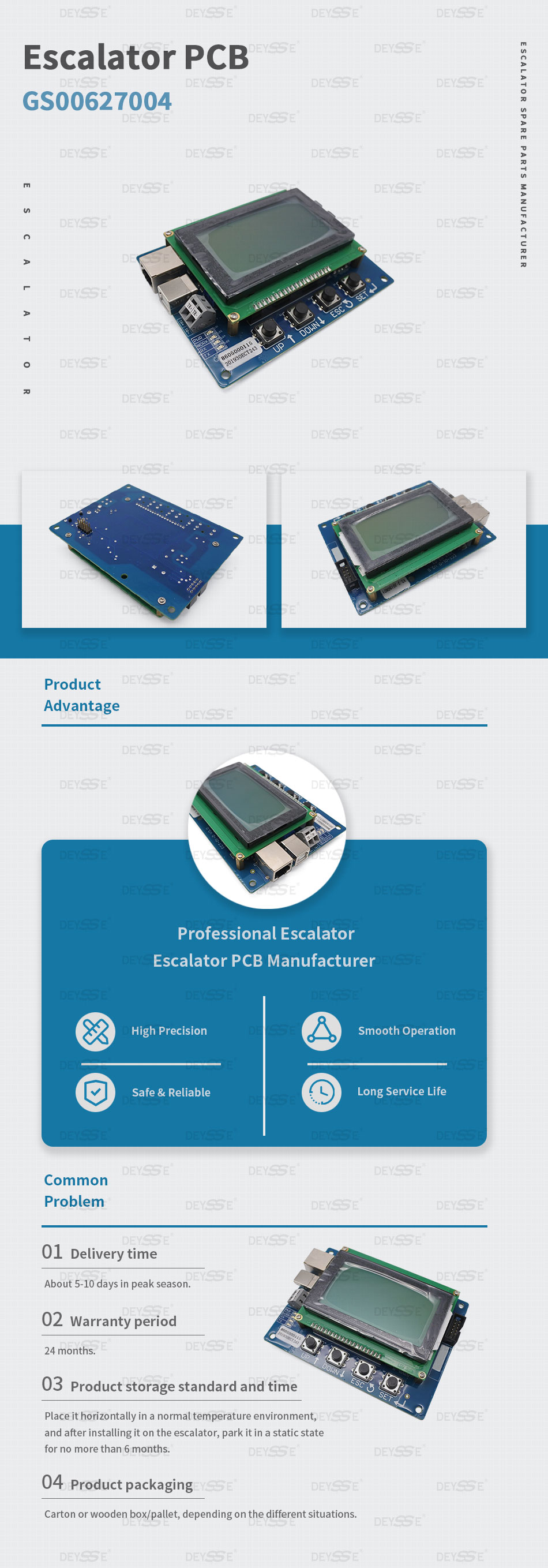 Escalator Main PCB ECT-01-D V3.0 GS00627004