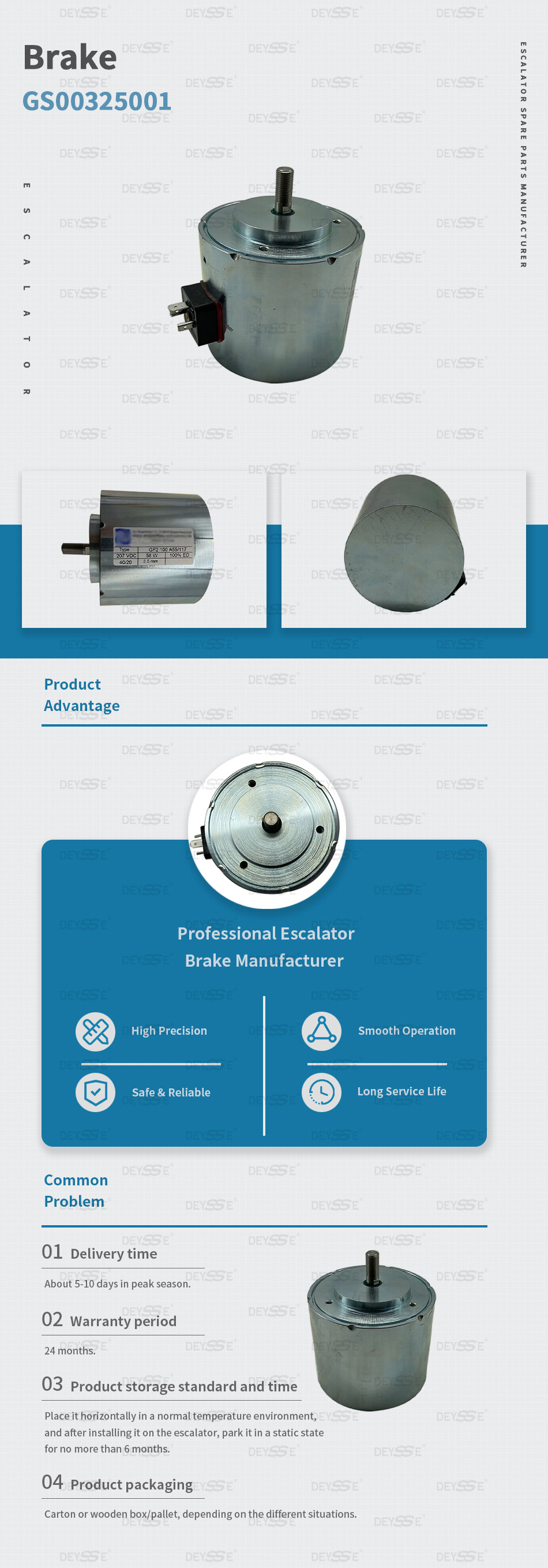 Escalator Produce GF2 100 A55/117 Brake Magnet 207V 58W 0.29A OEM KM5070940H01